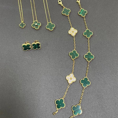 ヴァン クリーフ＆アーペルの四つ葉のクローバー マラカイト ブレスレット