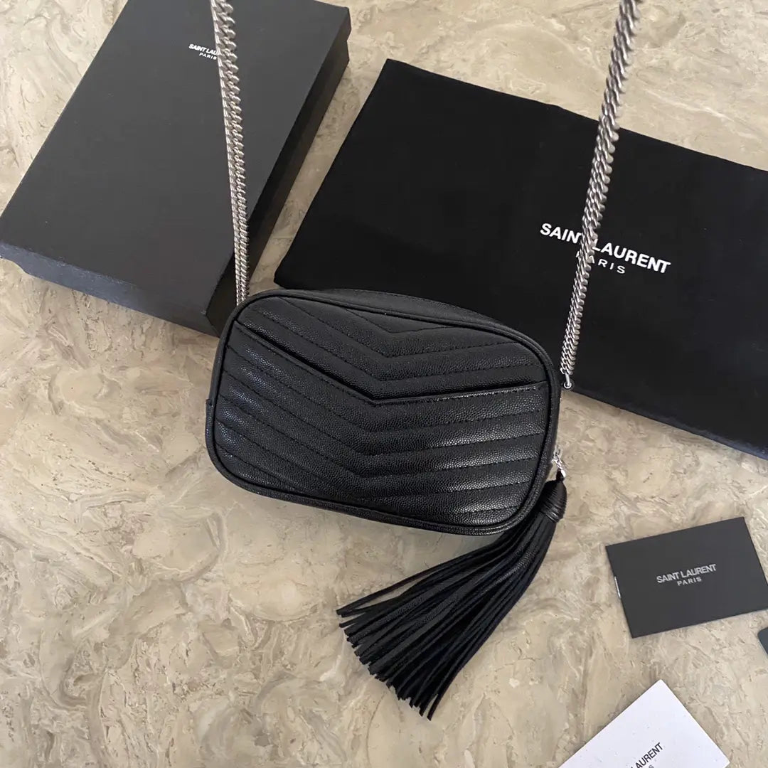 YSL ミニ ルー キルティングレザー カメラバッグ