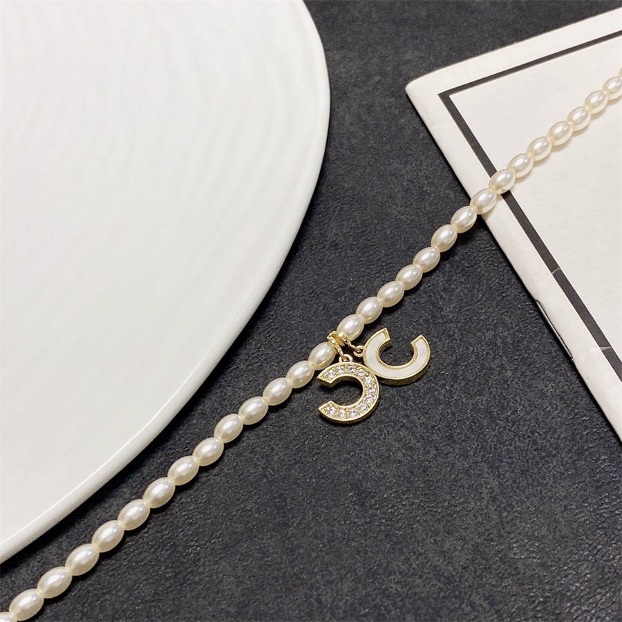 シャネル ミレット パール パッチワーク レター ネックレス