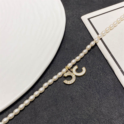 シャネル ミレット パール パッチワーク レター ネックレス