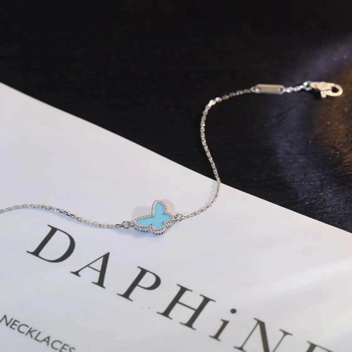 ヴァン クリーフ＆アーペル バタフライ ミントブルー ブレスレット