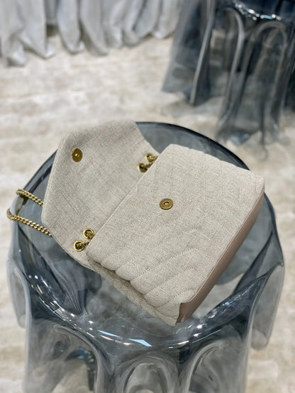 ルル スモールチェーンバッグ（キルティングYレザー）