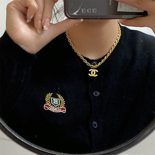 シャネル ダブルC 太チェーンネックレス