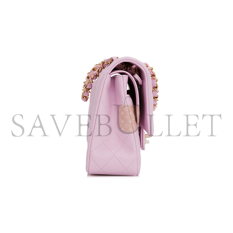 シャネル キャビア キルティング ミディアム ダブルフラップ 1051142 (25*15*7cm)