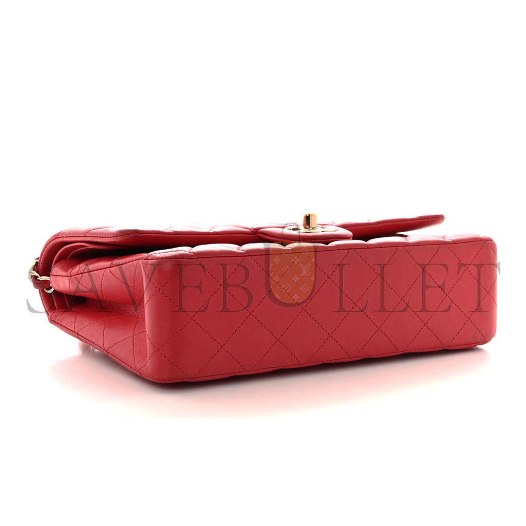 シャネル ラムスキン キルティング ミディアム ダブルフラップ ダーク A01112 (25.5×15×7cm)