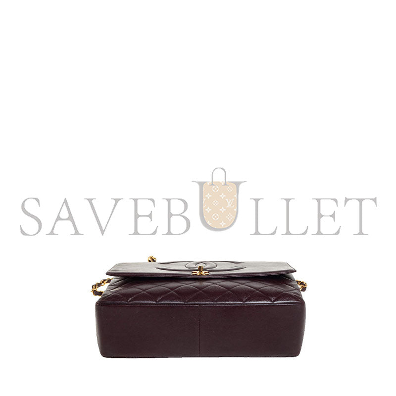 シャネル マスター バーガンディ キルティングレザー ヴィンテージ CCフラップバッグ A2215 (33*23*11cm)