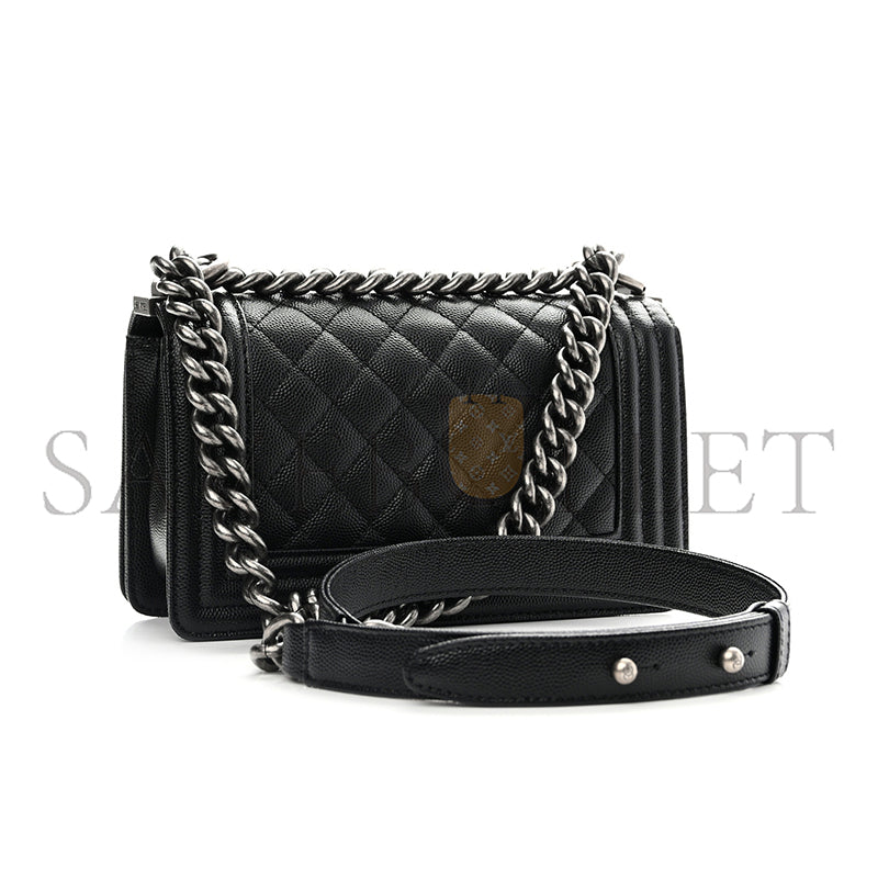 シャネル キャビア スモール キルティング ボーイ フラップ ブラック A67085 Y83338 94305 (20*12*8cm)