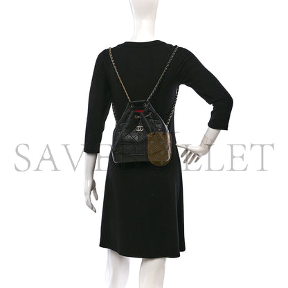 シャネル マスター カーフスキン キルティング スモール ガブリエル バックパック ブラック A94485 (23*22.5*10.5cm)