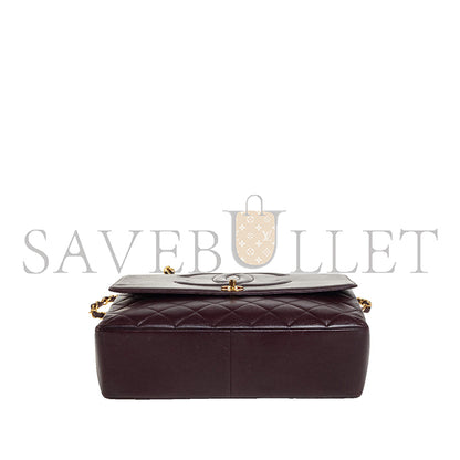 シャネル バーガンディ キルティングレザー ヴィンテージ CC クラシック フラップバッグ AP2215 (33*23*11cm)