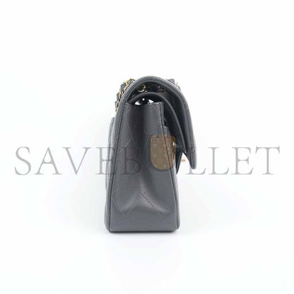 シャネル ダブルフラップ ミディアム ダークグレー AS1117 (23*14.5*6cm)