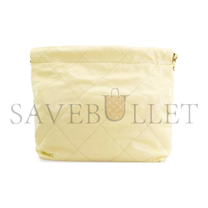 シャネル マスター22 バッグ イエロー カーフスキン ゴールド金具 AS3260 (39*35*7cm)