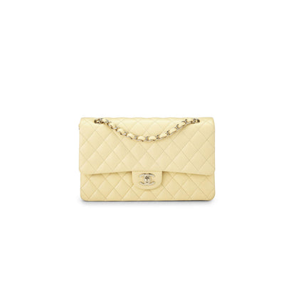 シャネル イエロー カーフスキン クラシック ダブルフラップ ミディアム AS0001 (25*15*6cm)