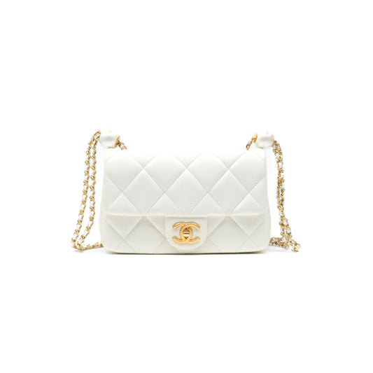 シャネル マスター ダブルパール アジャスタブルチェーン フラップバッグ AS4861 (20.5×13×6.5cm)