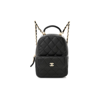シャネル マスター キャビア キルティング CC ミニ クラシック バックパック AP3753 (18*13*9cm)