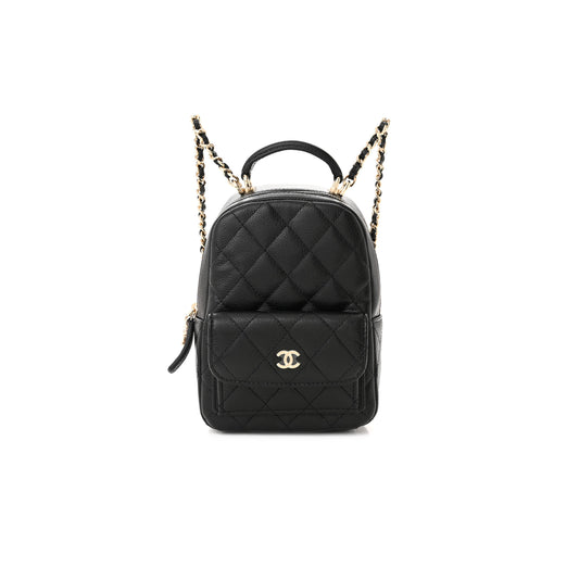 シャネル マスター キャビア キルティング CC ミニ クラシック バックパック AP3753 (18*13*9cm)