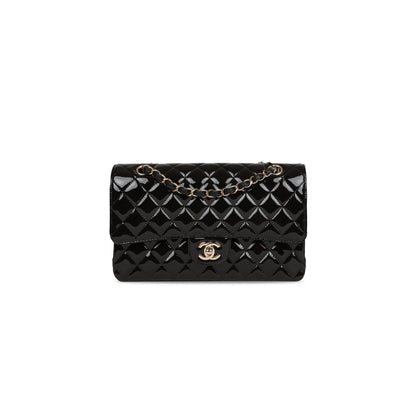 シャネル パテントカーフスキン キルティング ミディアム クラシック フラップ 1300265 (25*15*7cm)