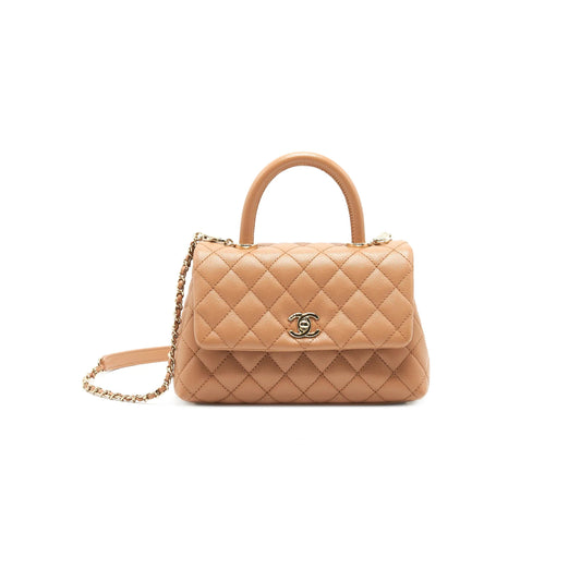 シャネル マスター キャビア キルティング ミニ ココハンドル フラップバッグ A92990 (23*15*9cm)