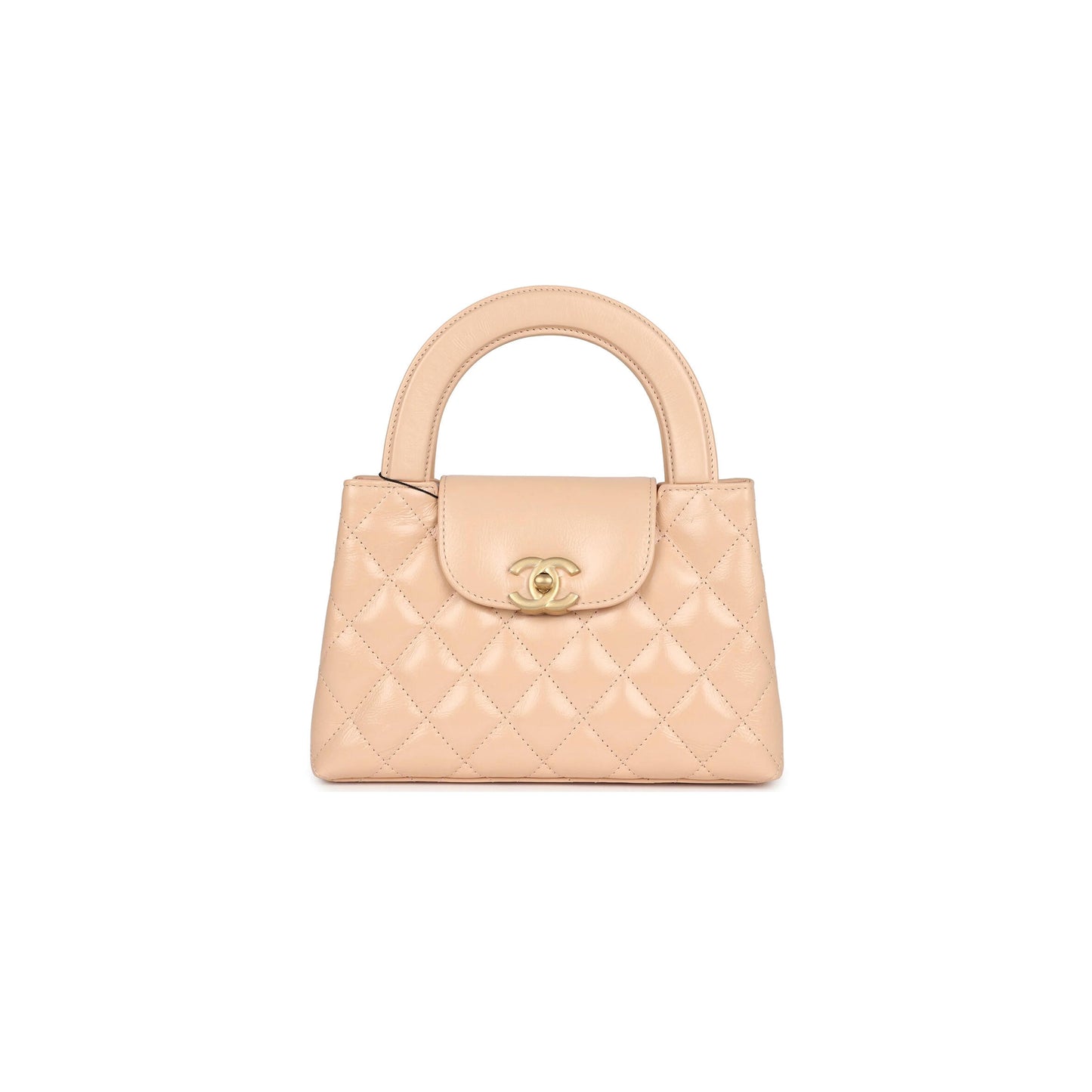 シャネル マスターケリー ショッパー ベージュ シャイニーカーフスキン ブラッシュドゴールド金具 AS4416 (19*13*7cm)