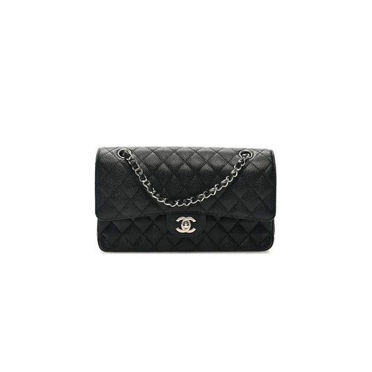 シャネル キャビア キルティング ミディアム クラシック フラップ 1403076 (25*15*7cm)