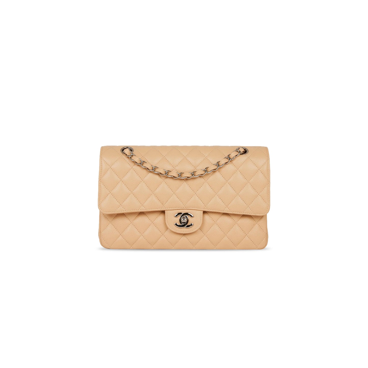 シャネル キャビア キルティング ミディアム クラシック ダブルフラップ 1541024 (25*15*7cm)