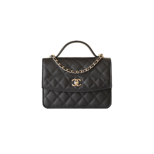 シャネル マスター ハンドヘルド メッセンジャー バックパック ブラック ゴールドバックル AP4406 (18*14*3cm)