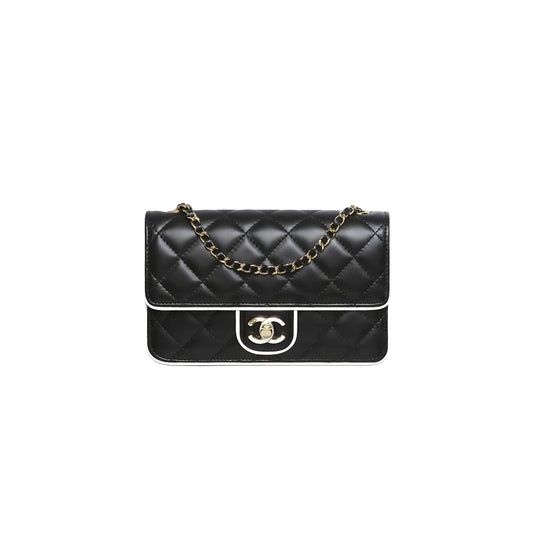 シャネル マスター ウォレット ブラック＆ホワイト チェーンウォレット ショルダーバッグ AP4511 (19×12×3.5cm)