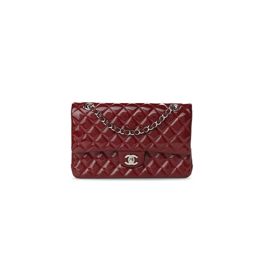 シャネル パテントカーフスキン キルティング ミディアム ダブルフラップ 903130 (25*15*6cm)