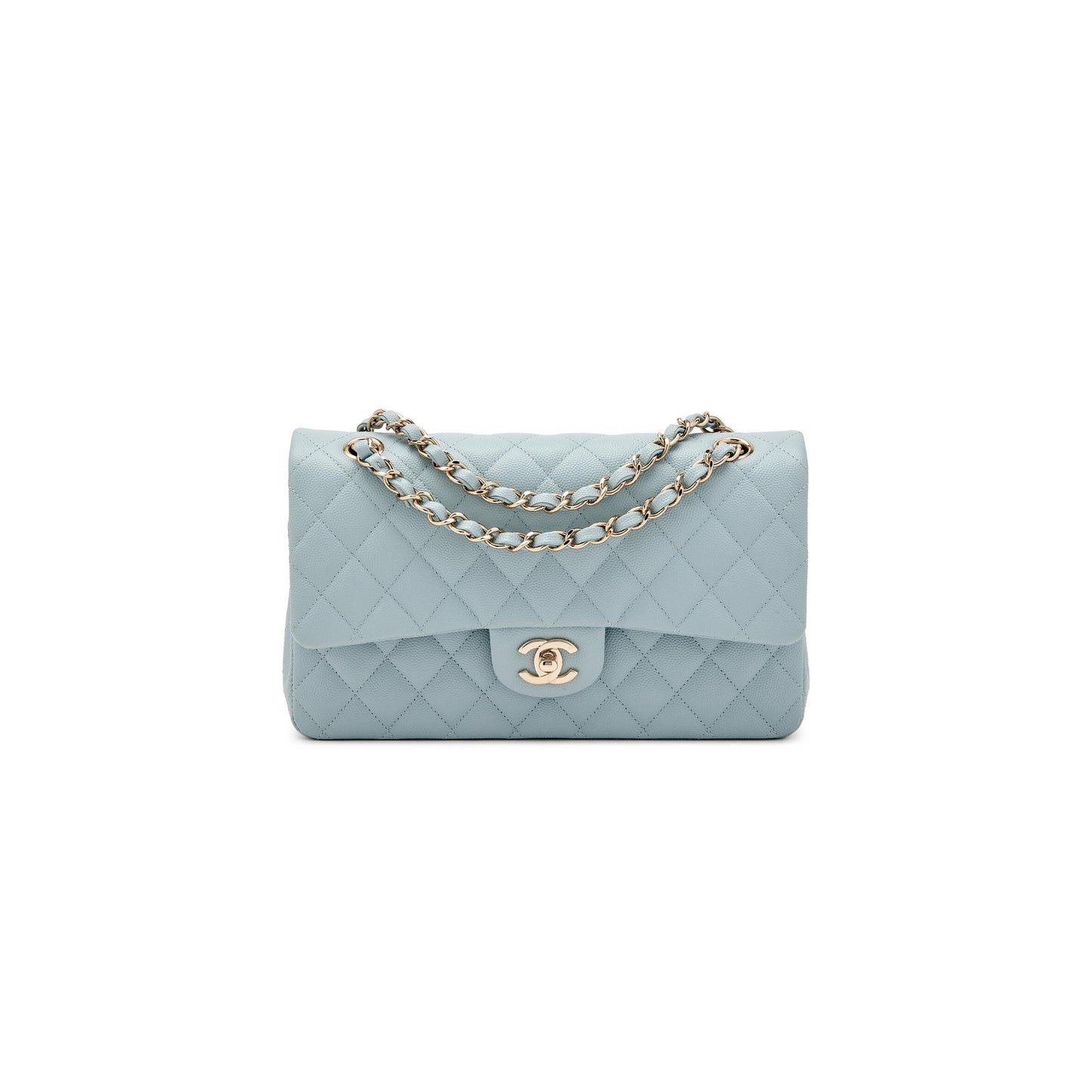 シャネル キャビア キルティング ミディアム ダブルフラップ 1301452 (25*15*7cm)