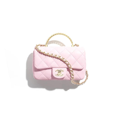 シャネル マスターラムスキン キルティングレジン ミニトップハンドルフラップ AS4847 (19×12×6cm)