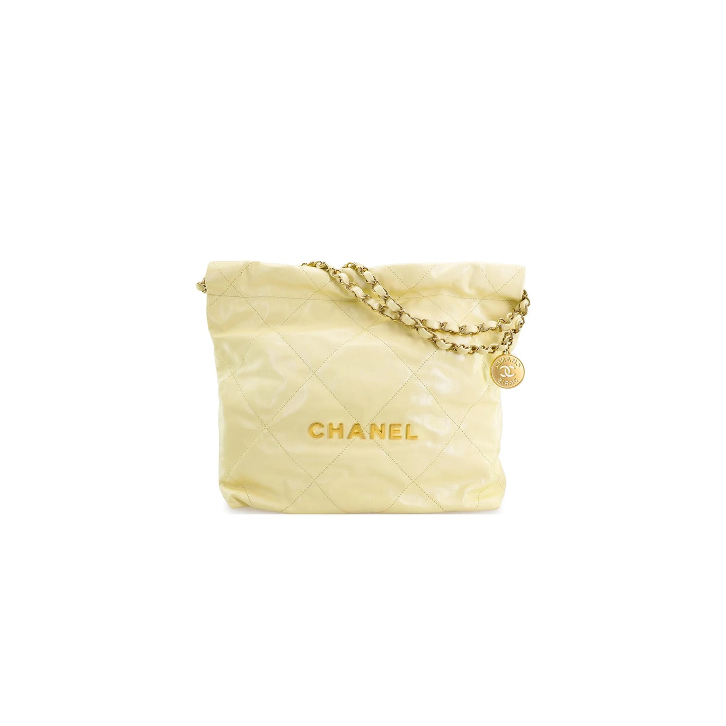 シャネル マスター22 バッグ イエロー カーフスキン ゴールド金具 AS3260 (39*35*7cm)