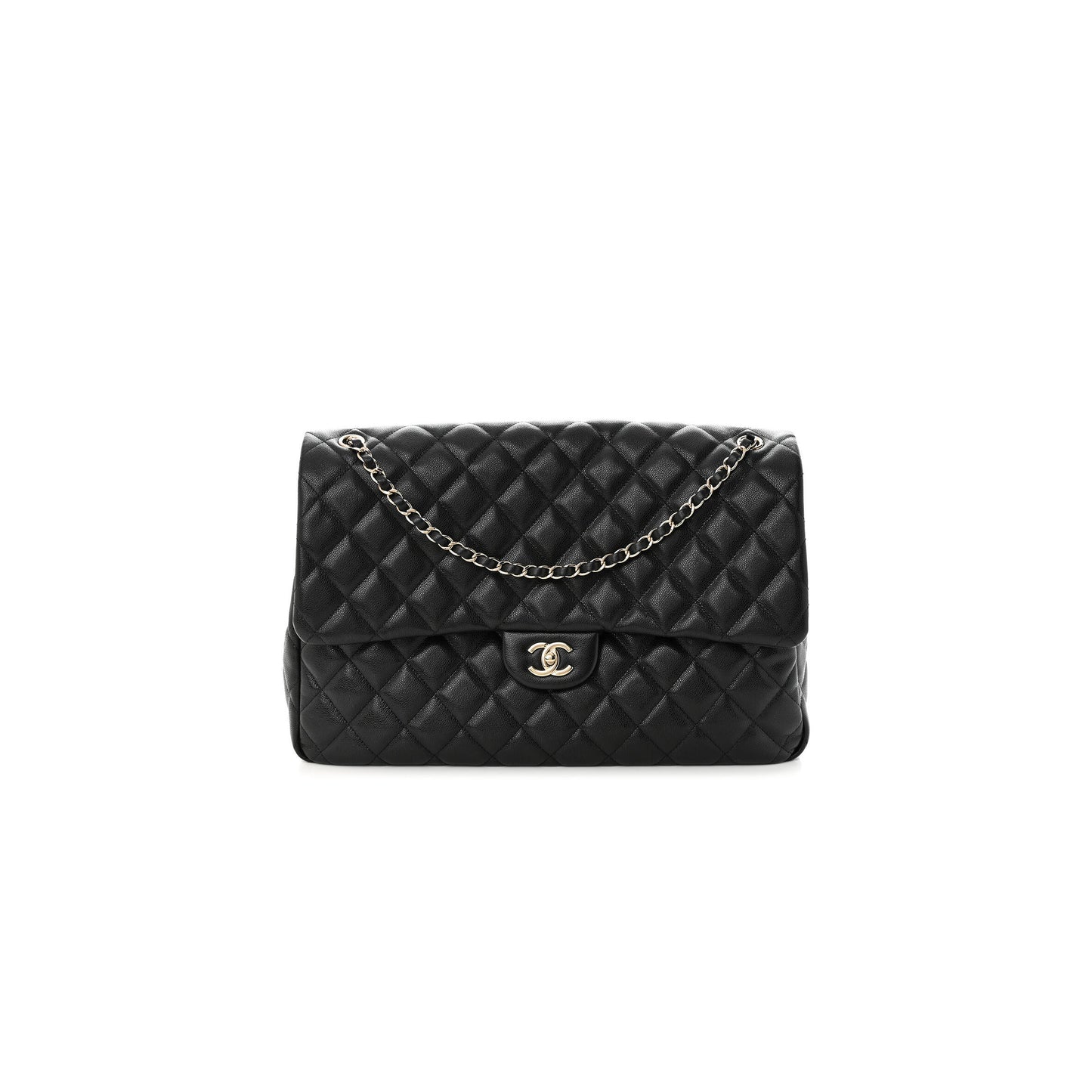シャネル マスター マキシ CF40 キャビア キルティング トラベル フラップ バッグ (40*27*12cm)