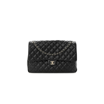 シャネル マスター マキシ CF40 キャビア キルティング トラベル フラップ バッグ (40*27*12cm)