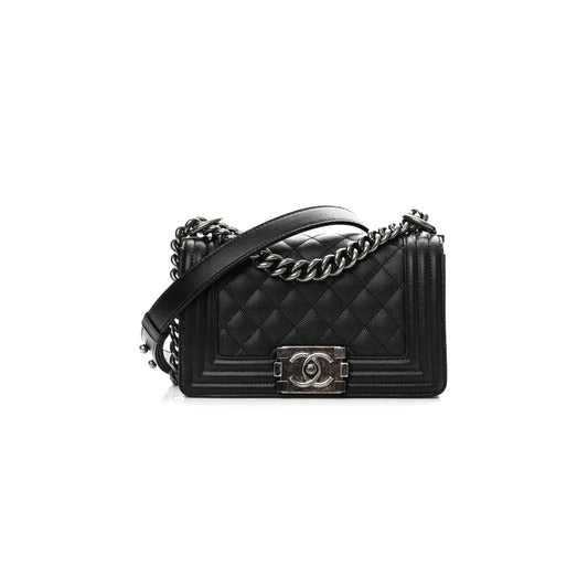シャネル キャビア スモール キルティング ボーイ フラップ ブラック A67085 Y83338 94305 (20*12*8cm)