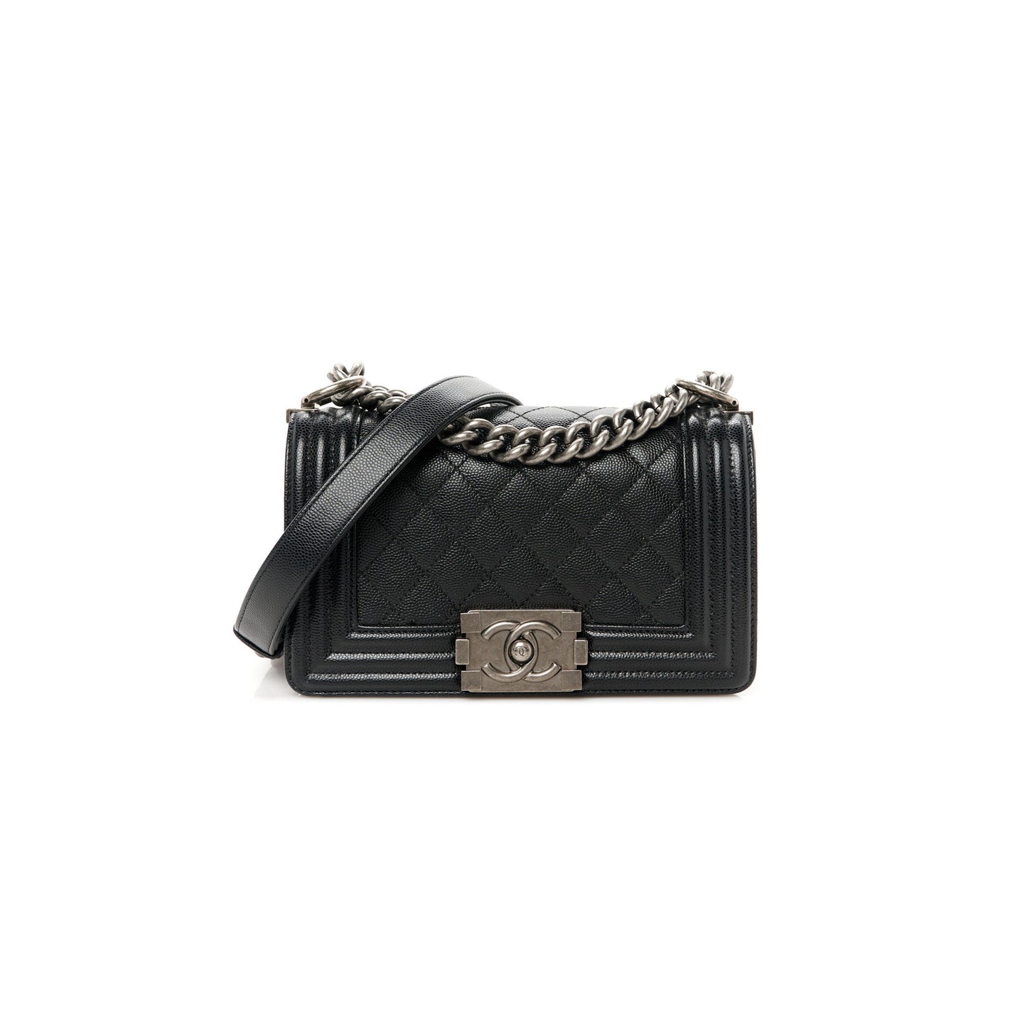 シャネル マスターキャビア キルティング スモールボーイ フラップ A67085 (20*12*8cm)