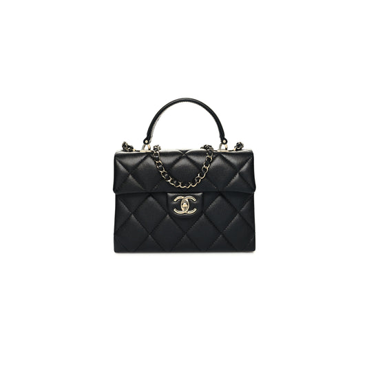 シャネル マスターキャビア キルティング ミニ レトロ ツイスト トップハンドル AS4711 (21*13*10cm)