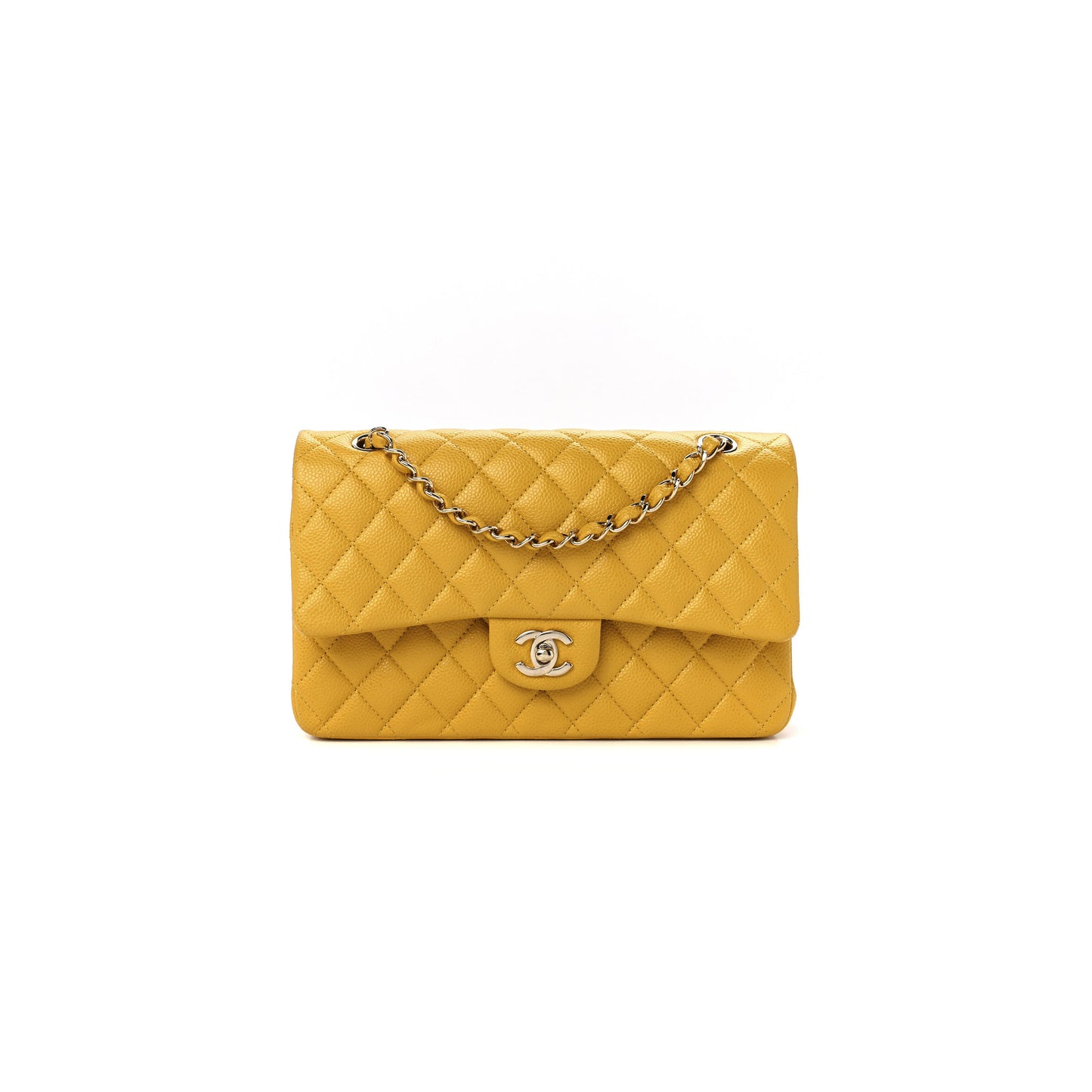 シャネル キャビア キルティング ミディアム ダブルフラップ 1154434 (25*15*7cm)