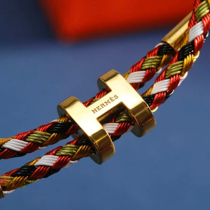 高品質エルメス 調節可能なHロープブレスレット