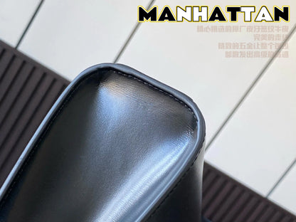 マンハッタン キャンバス＆レザー ショルダーバッグ