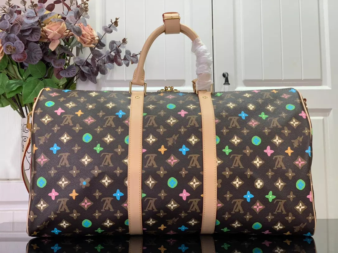 LV キーポル バンドリエール 50 バッグ（チョコレートモノグラム クラギーコーティングキャンバス） – LW176