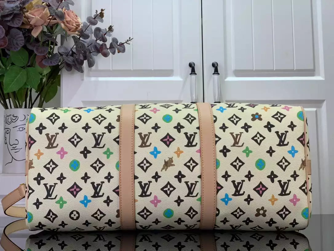 LV キーポル・バンドリエール 50 バニラモノグラム クラギーコーティングキャンバス – LW177