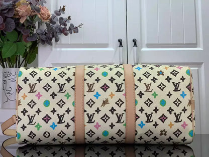 LV キーポル・バンドリエール 50 バニラモノグラム クラギーコーティングキャンバス – LW177