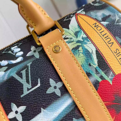 キーポル バンドリエール 25 ネイビーブルー モノグラム サーフィン キャンバス M25440 – LW433