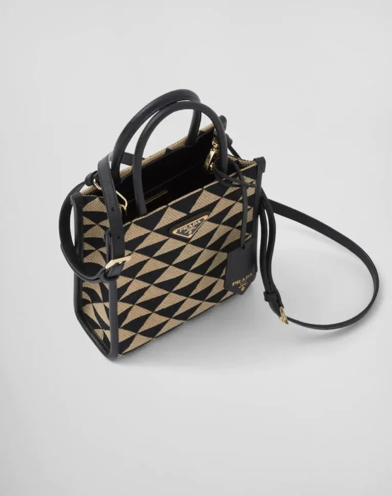 PRADA シンボル エンブロイダリージャカード ミニバッグ