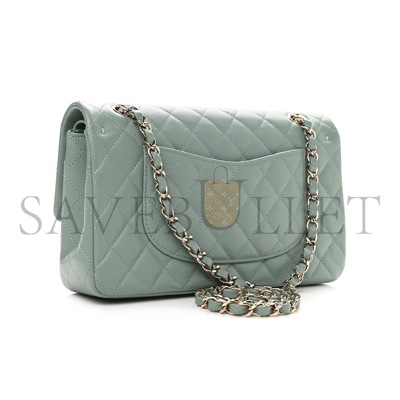 シャネル キャビア キルティング ミディアム ダブルフラップ 1023152 (25*15*7cm)