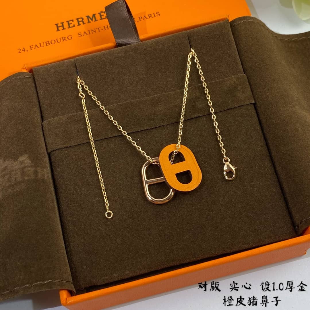 偽エルメスロゴネックレス