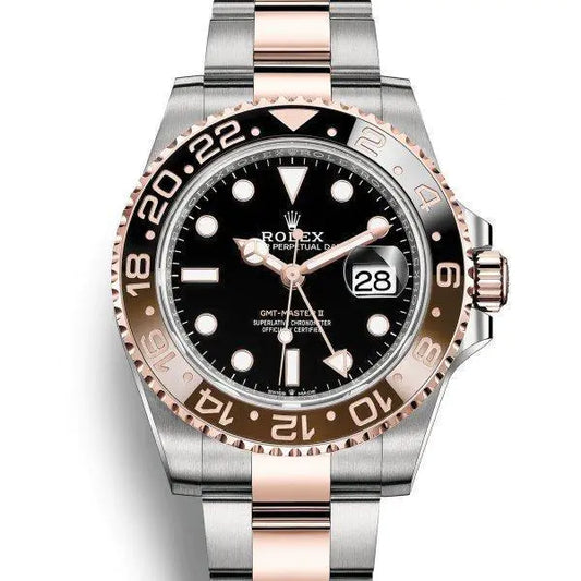 GMTマスターⅡ ウォッチ : エバーローズロレゾール - オイスタースチール＆18 CT エバーローズゴールド - M126711CHNR-0002