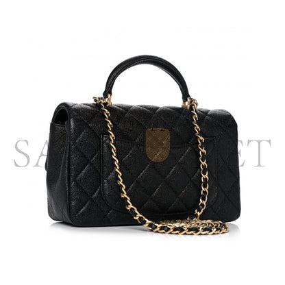 シャネル マスター キャビア キルティング ミニ トップハンドル フラップ 1104674 (20*12*7cm)