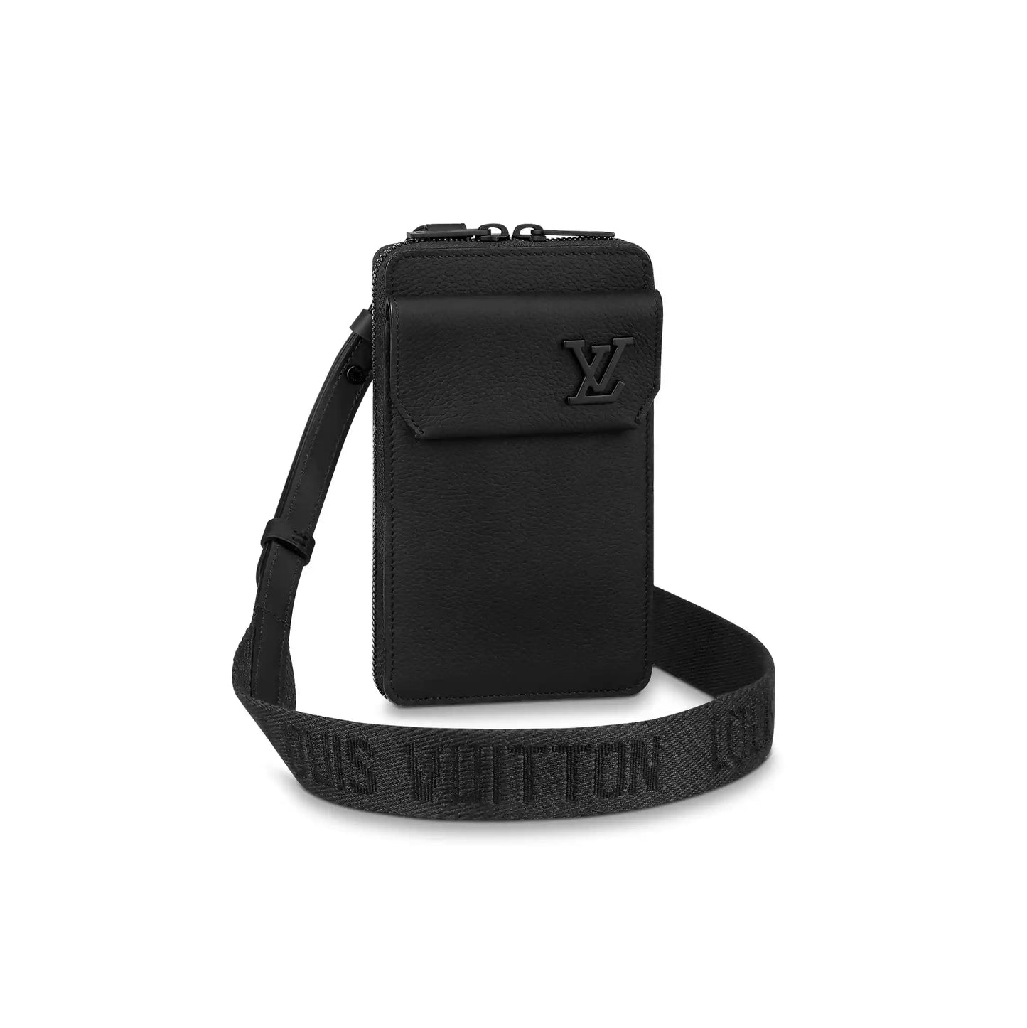 M57089 フォンポーチ ブラック グレインカーフレザー – LW259