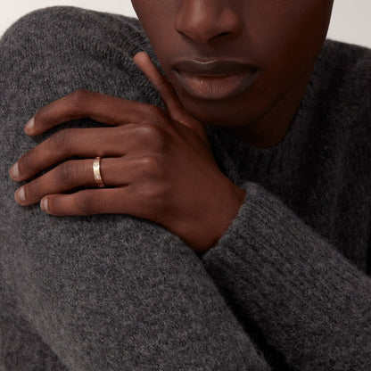 ラブウェディングバンド、8個のダイヤモンド