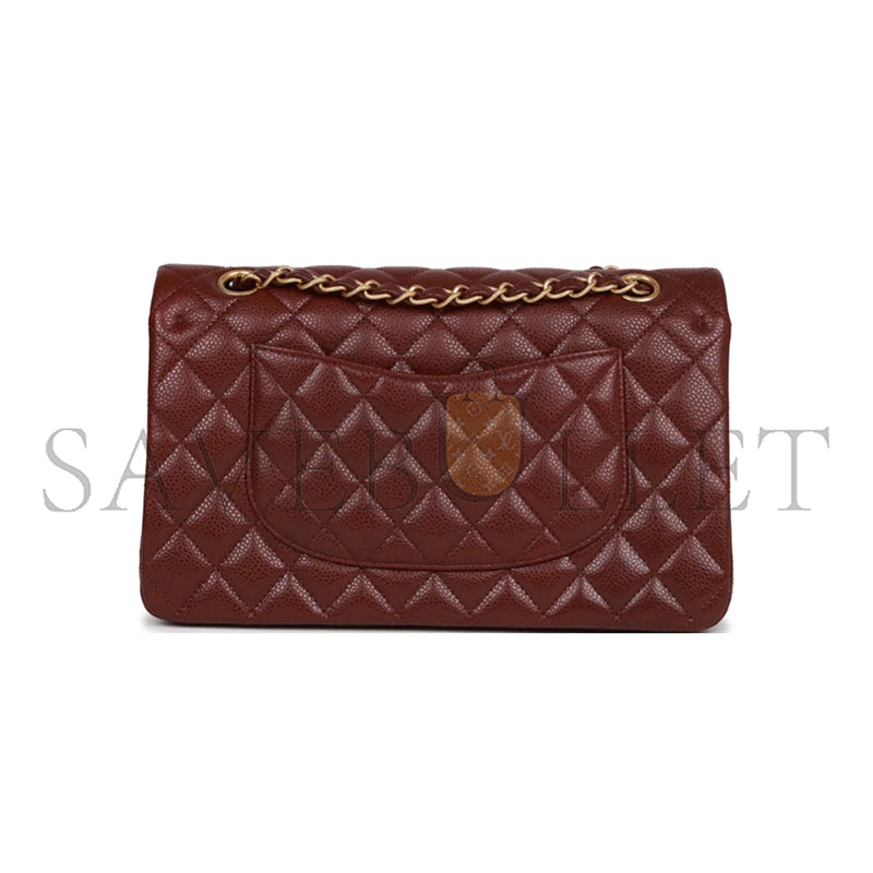 シャネル キャビア キルティング ミディアム ダブルフラップ 1420325 (25.5×14×6.5cm)